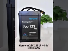 هيروين 12S 44.4V 22000mAh بطارية ليبو طائرة بدون طيار 25C Soft Pack