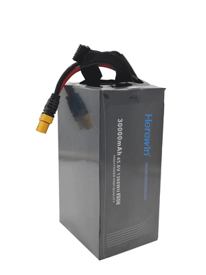 الحزمة الناعمة هنا 12S 45.6V 30000mAh بطارية طائرة بدون طيار 25C