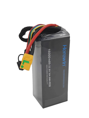 6S1P 16000mAh 22.8V 25C بطاريات Herewin LiHv بطاريات طائرة بدون طيار