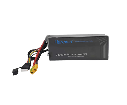 هنا 30000mAh طائرة بدون طيار LiHv كيس خلية البطارية حزمة 6S1P 22.8V
