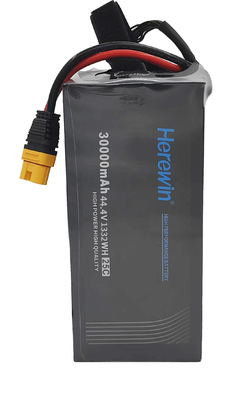 12S 44.4V 30Ah LiHv Herewin بطارية طائرة بدون طيار زراعية 25C Soft Pack