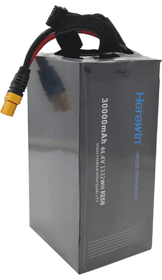 رسم خرائط ومسح 12S 30000mAh 25C 44.4V LiHv بطارية الطائرات بدون طيار Soft Pack