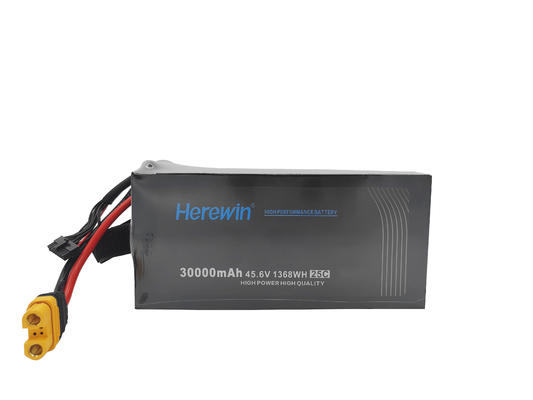 12S1P Soft Pack 45.6 فولت بطارية طائرة بدون طيار 25C 30000mAh 6.9kg