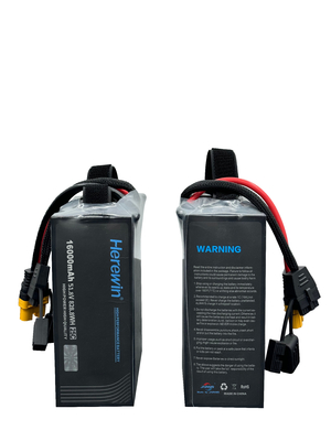 بطارية الطائرات بدون طيار هناين 14S1P 51.8V 16000mAh 25C Soft Pack بطارية ليبو UAV