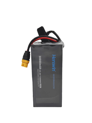 12S 45.6V 30000mAh بطارية LiHv Soft Pack UAV بطارية 25C Herewin
