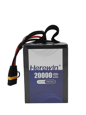 بطارية الدرون ليبو هناين 20000mAh 53.2 فولت Soft Pack طائرة بدون طيار Agri UAV بطارية