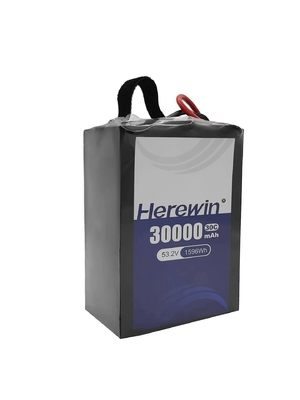 هناوين 14S1P 30000mAh Soft Pack بطارية شبه صلبة 30C Sprayer بطارية UAV 53.2V