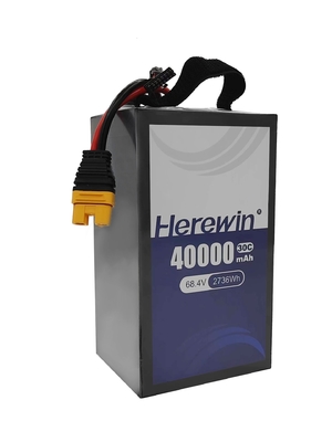 معدل تفريغ عالي 30C هناين بطارية شبه صلبة 18S 68.4V 40000mAh
