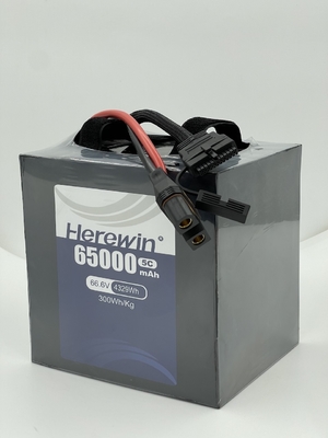 هناين بطارية شبه صلبة 18S 66.6V 65000mAh مصدر طاقة طويل الأمد بجهد اسمي 66.6V