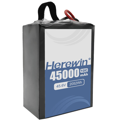هناين بطارية الحالة شبه الصلبة 12S1P 45.6V 45000mAh للطائرة بدون طيار الصناعية الكبيرة مع معدل تفريغ عالي