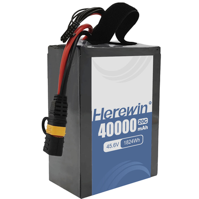 هناين بطارية شبه صلبة 12S 45.6V 40000mAh للطائرات بدون طيار عالية الأداء