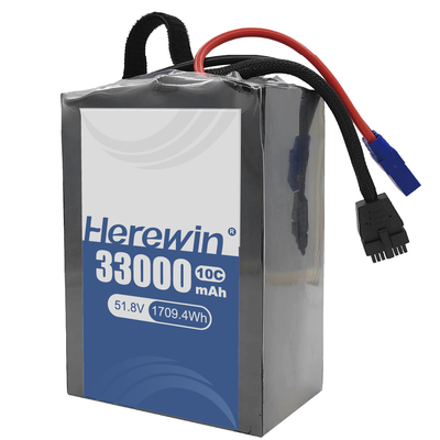 هناين بطارية شبه صلبة 14S 51.8V 33000mAh للطائرة بدون طيار