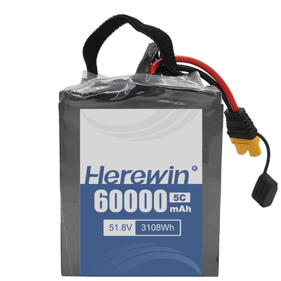 هنا في بطارية شبه صلبة 14S2P 51.8V 60000mAh لفترة طويلة من العمر والقدرة العالية