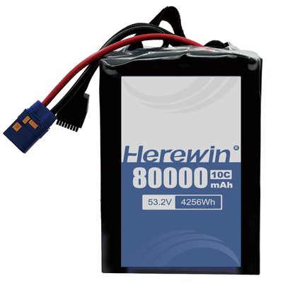 بطارية الطائرات بدون طيار شبه صلبة 14S2P 53.2V 80000mAh مصدر طاقة عالي الكفاءة وطويل الأمد